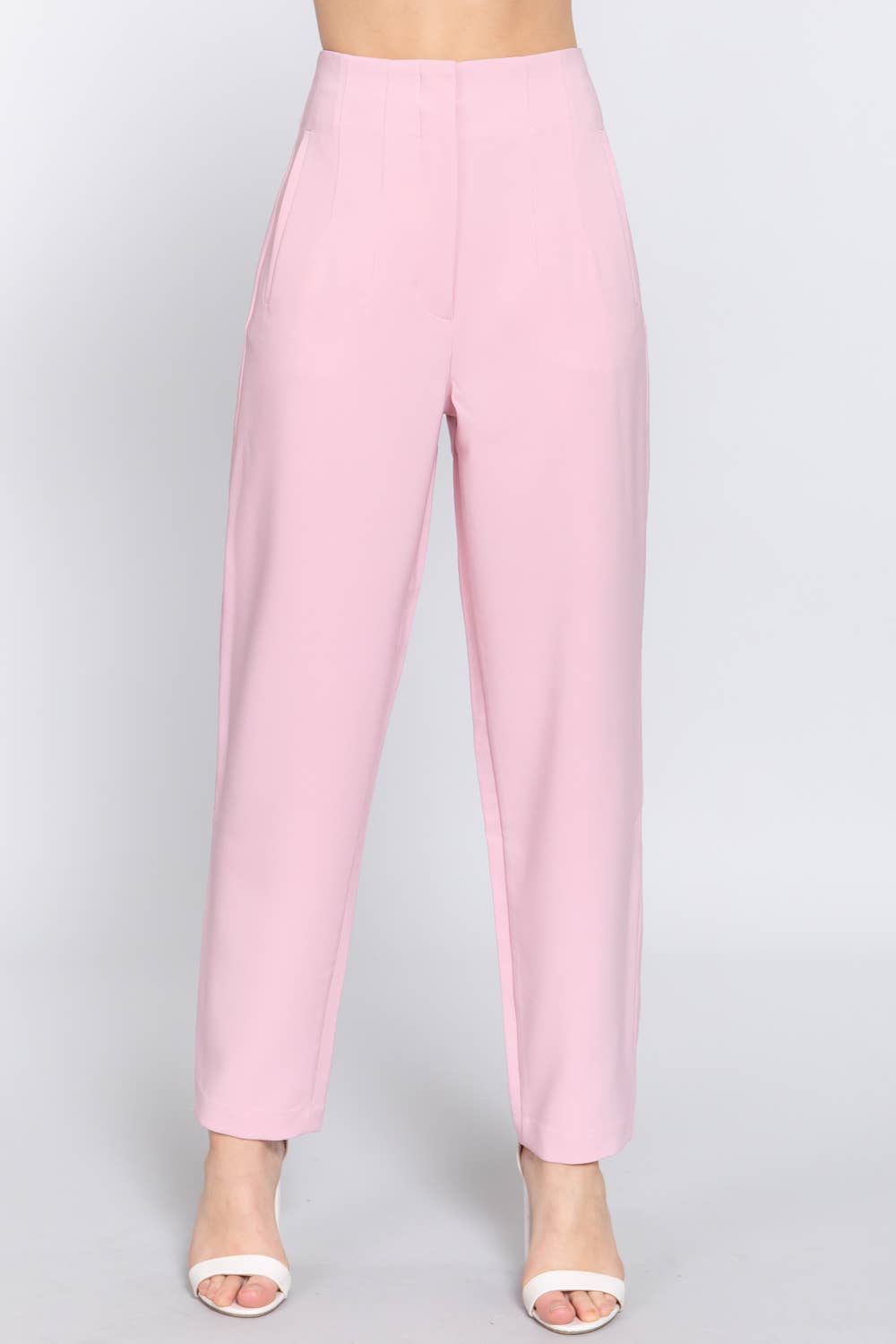 Active USA - Pantalón Largo de Cintura Alta con Pliegues - P13839