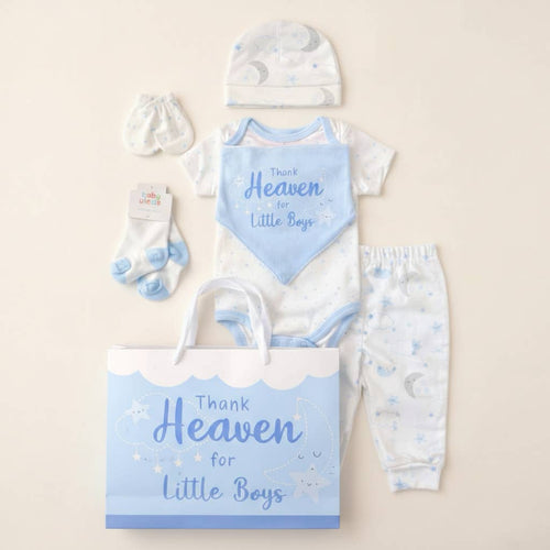 8 Pcs Hanging Baby Gift Set Bodysuit Leggings Bib Mitten Cap