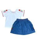 Unik - Conjunto de Falda Bordada para Niñas - SK2294