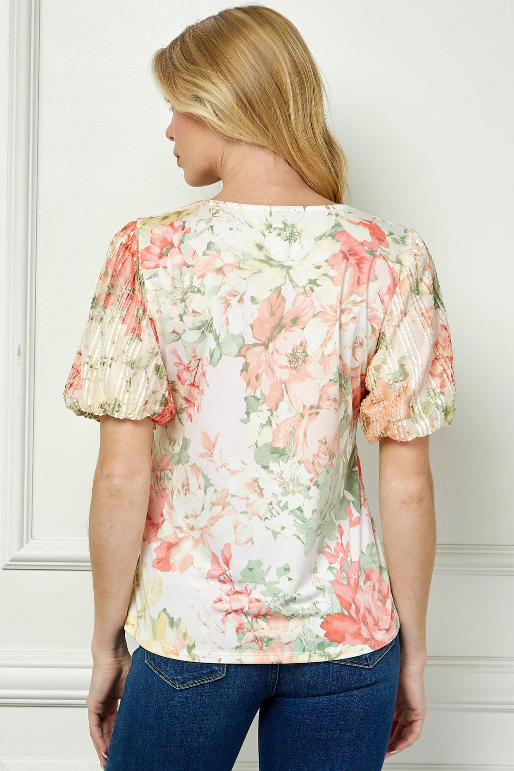 Colección Winslow - Blusa de Mujer Floral con Mangas Abullonadas Charm - G537001l65