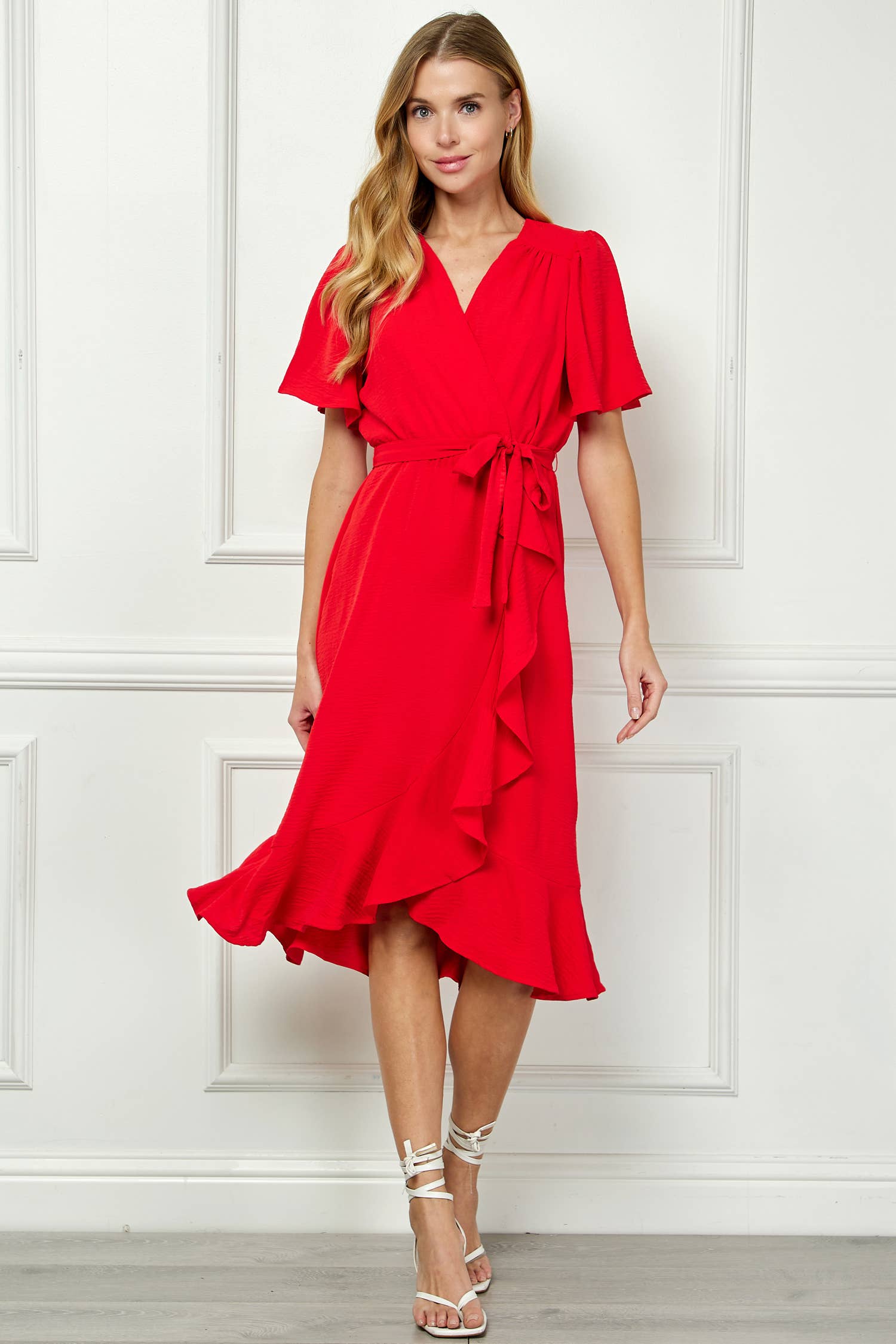 Winslow Collection - Women’s Classic Elegance Faux Wrap Dress - Y95651P33