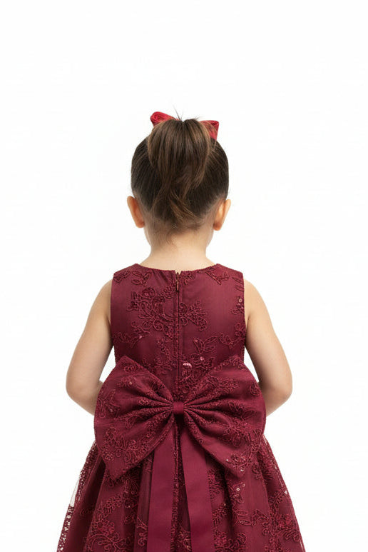 Colección de Ganadores - Vestido de Tul y Encaje Bordado para Niñas - #808