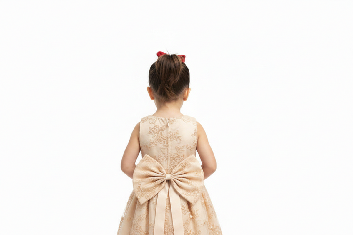 Colección de Ganadores - Vestido de Tul y Encaje Bordado para Niñas - #808