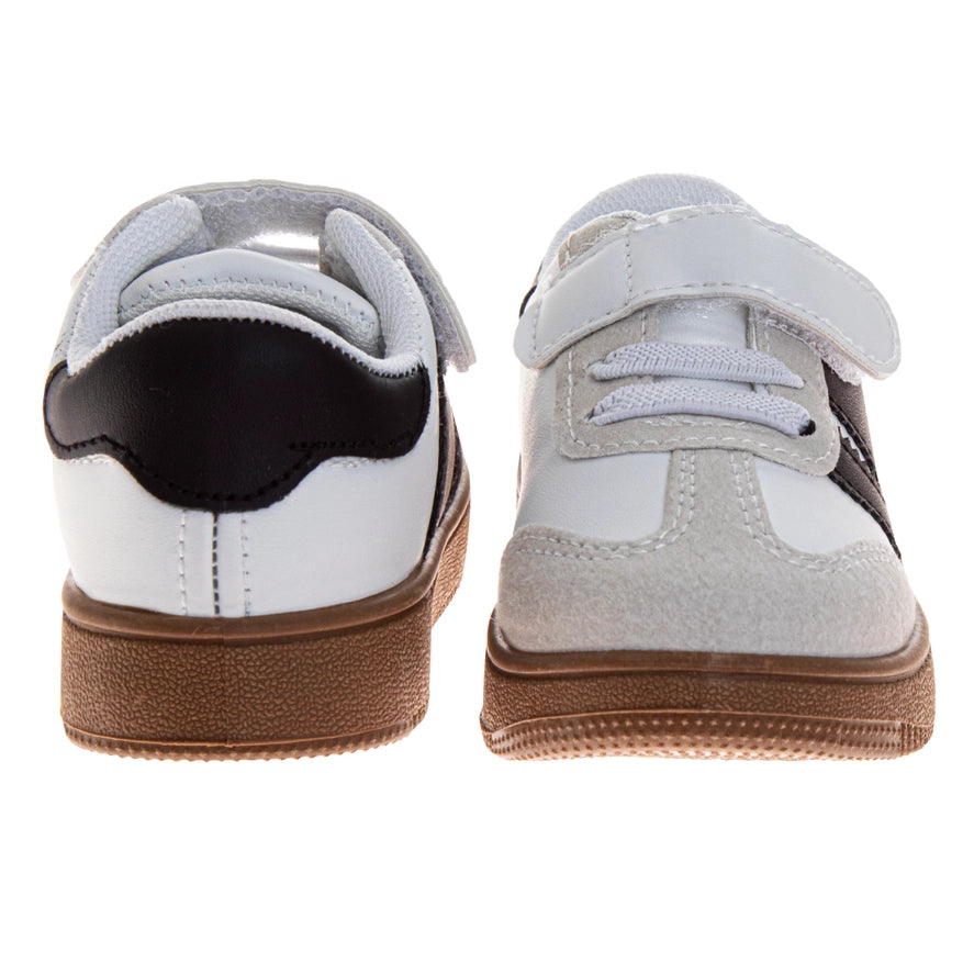 Josmo Retro Varsity White Black Sporty Sneakers - 96992H