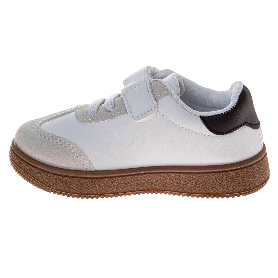 Josmo Retro Varsity White Black Sporty Sneakers - 96992H