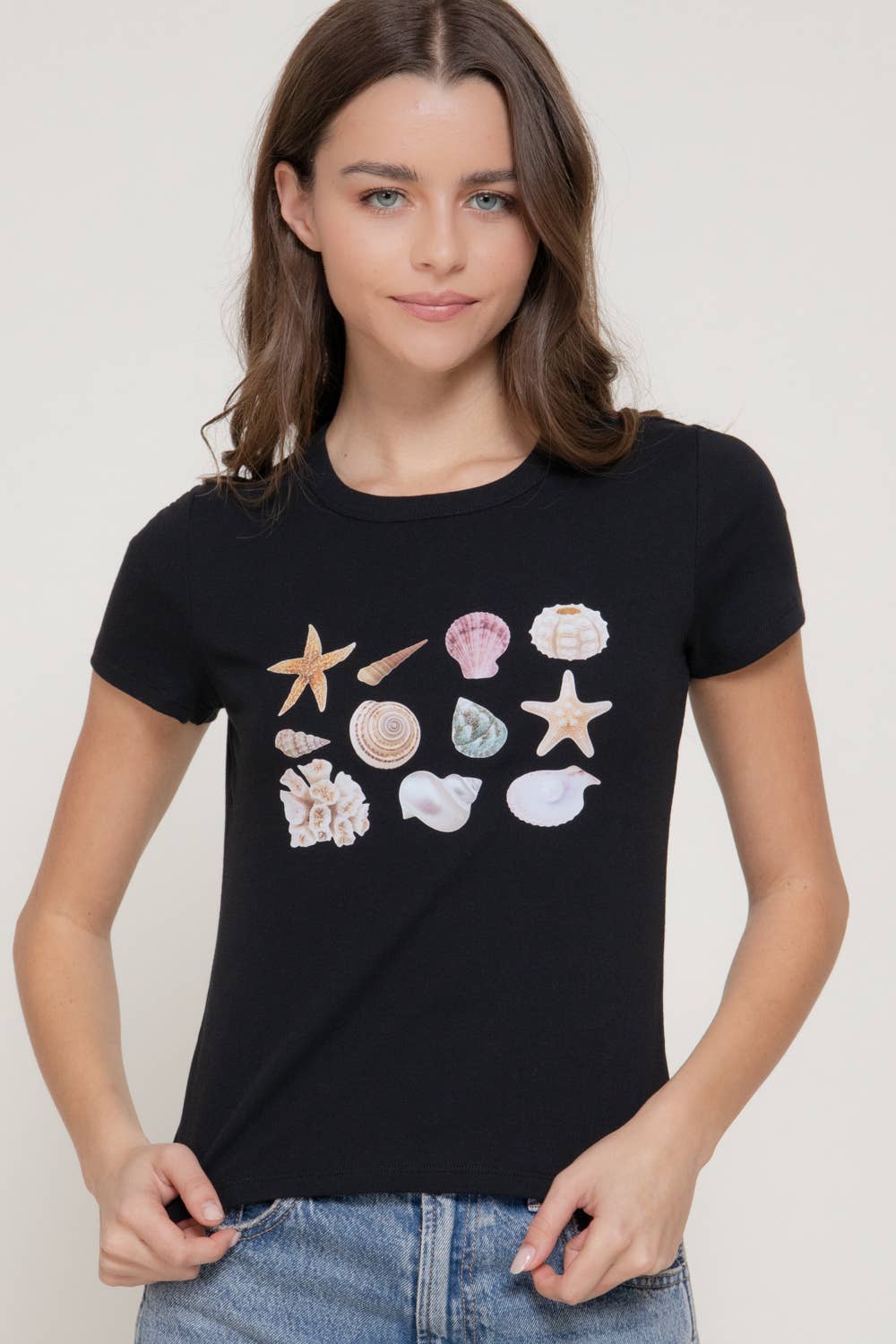 Active USA - Women's Short Sleeve Crew Neck Graphic T-Shirt - T15103