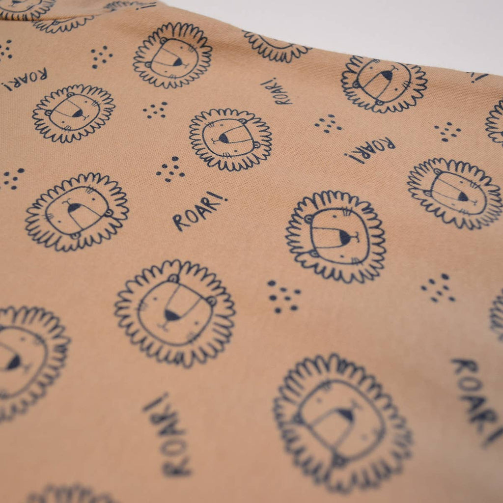 Pack of 3 100% Cotton Baby Roar Lion Twill Patches Bodysuits