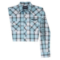 Wrangler - Men's Logo Long Sleeve Western Snap Plaid Shirt - MP1351B