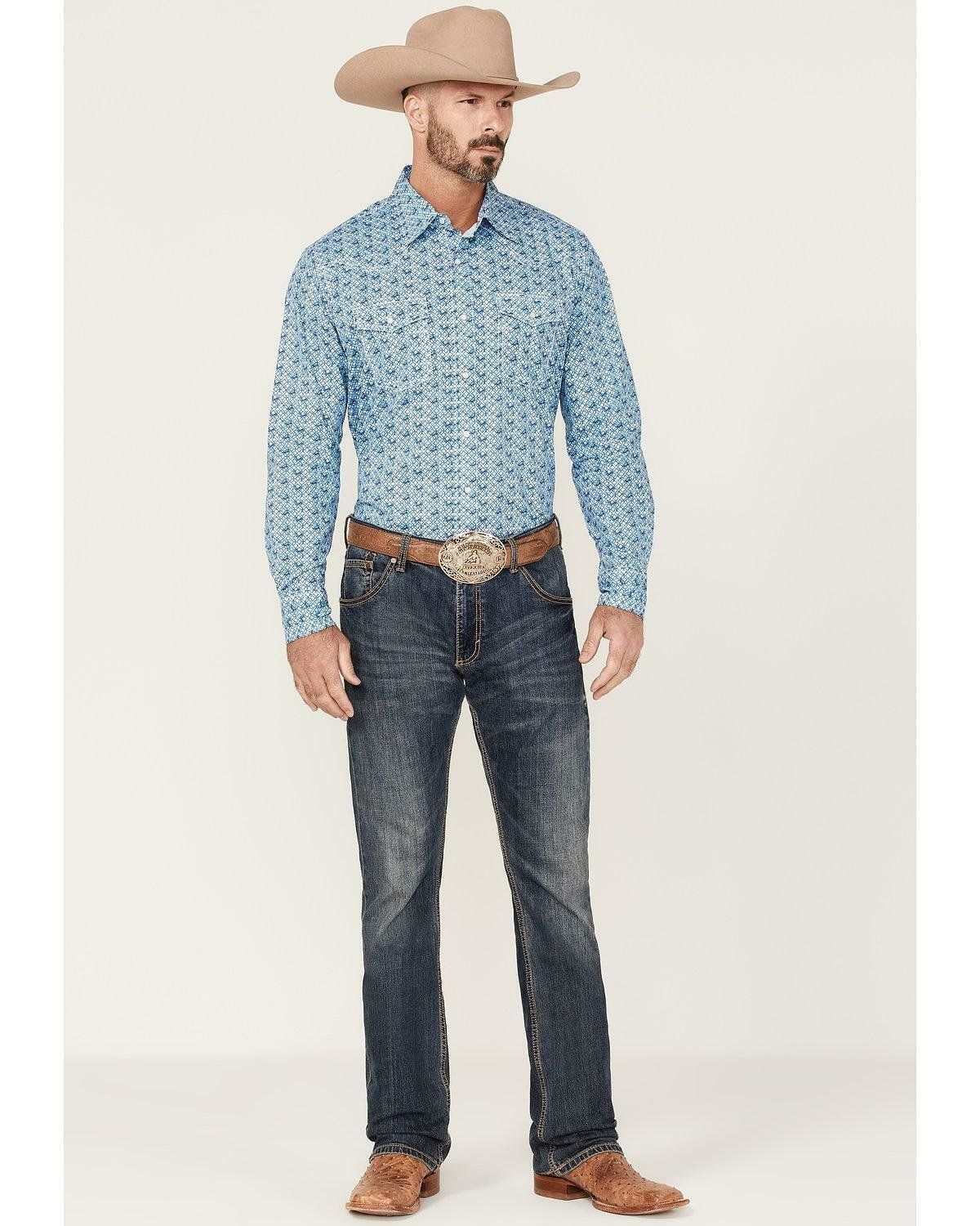 Wrangler - Camisa Western 20X AC de manga larga con broches para hombre - 112314965