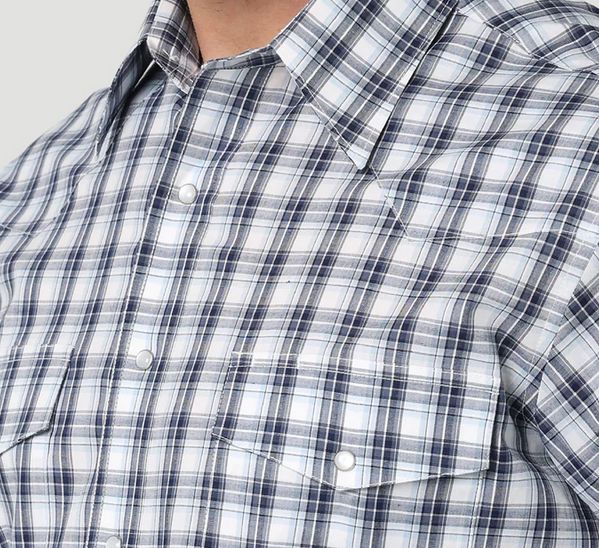 Wrangler - Camisa de manga larga de hombre resistente a las arrugas, corte relajado - 112314901