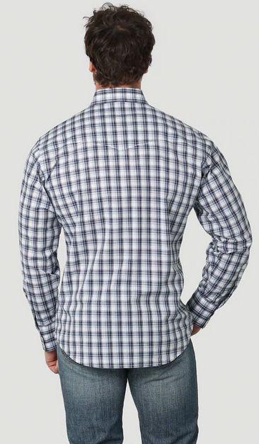 Wrangler - Camisa de manga larga de hombre resistente a las arrugas, corte relajado - 112314901