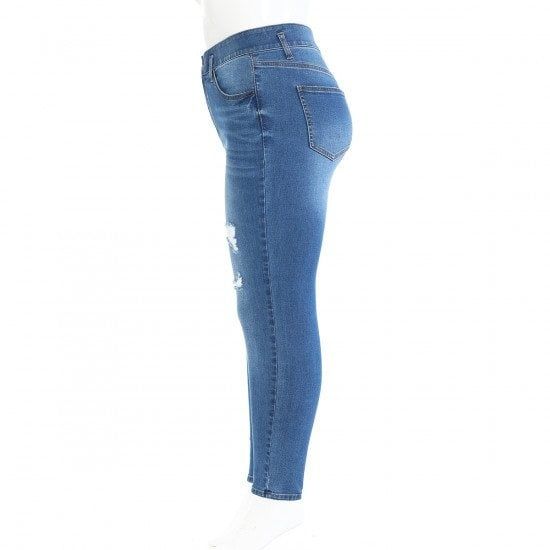 Wax Jean - Jeans de talle alto y ajustados de mujer [talla grande] - 90219Xl
