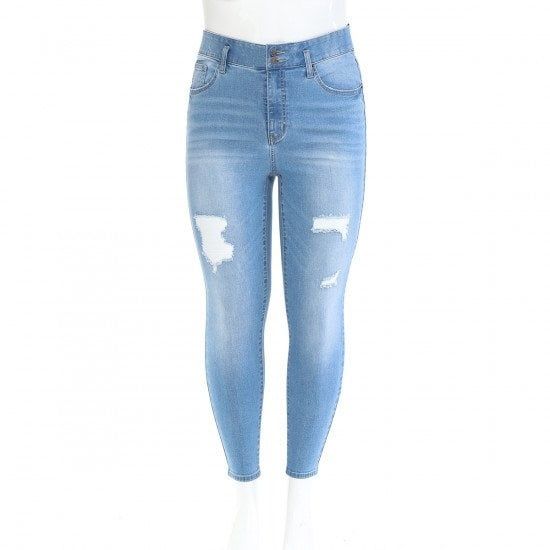 Wax Jean - Women's High Waisted & Tummy Slimming Jeans [Plus Size] - 90219Xl