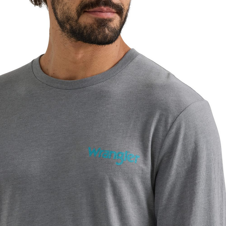 Wrangler - Camiseta de manga larga estampada para hombre - 112350067