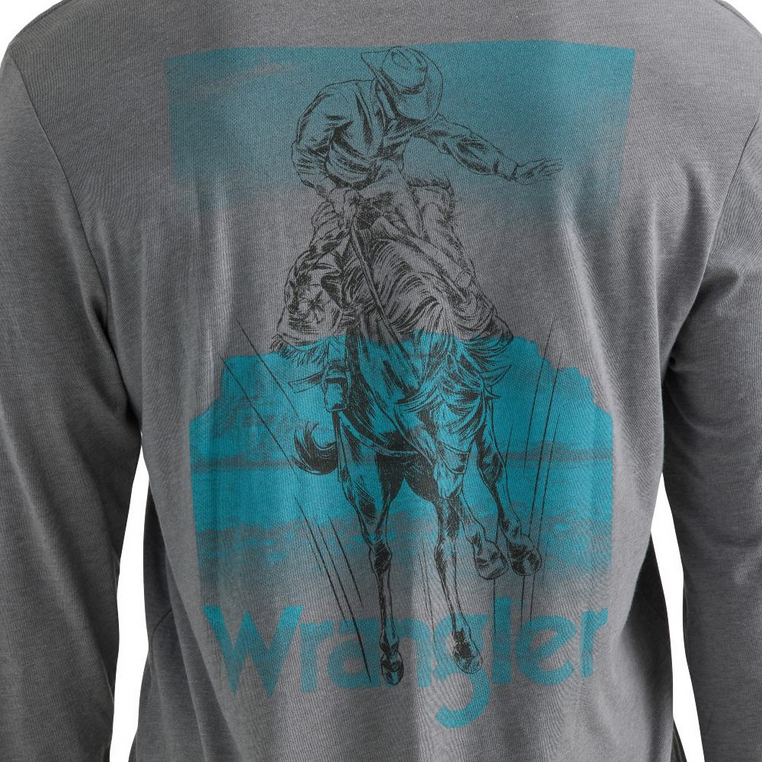 Wrangler - Camiseta de manga larga estampada para hombre - 112350067