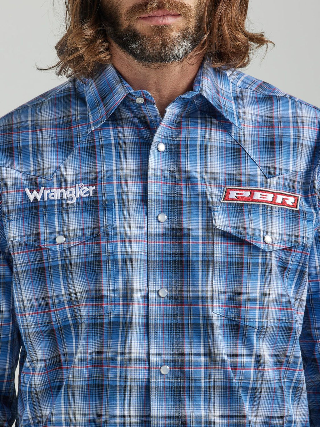 Wrangler - Camisa de manga larga con logo PBR para hombre - 112324696
