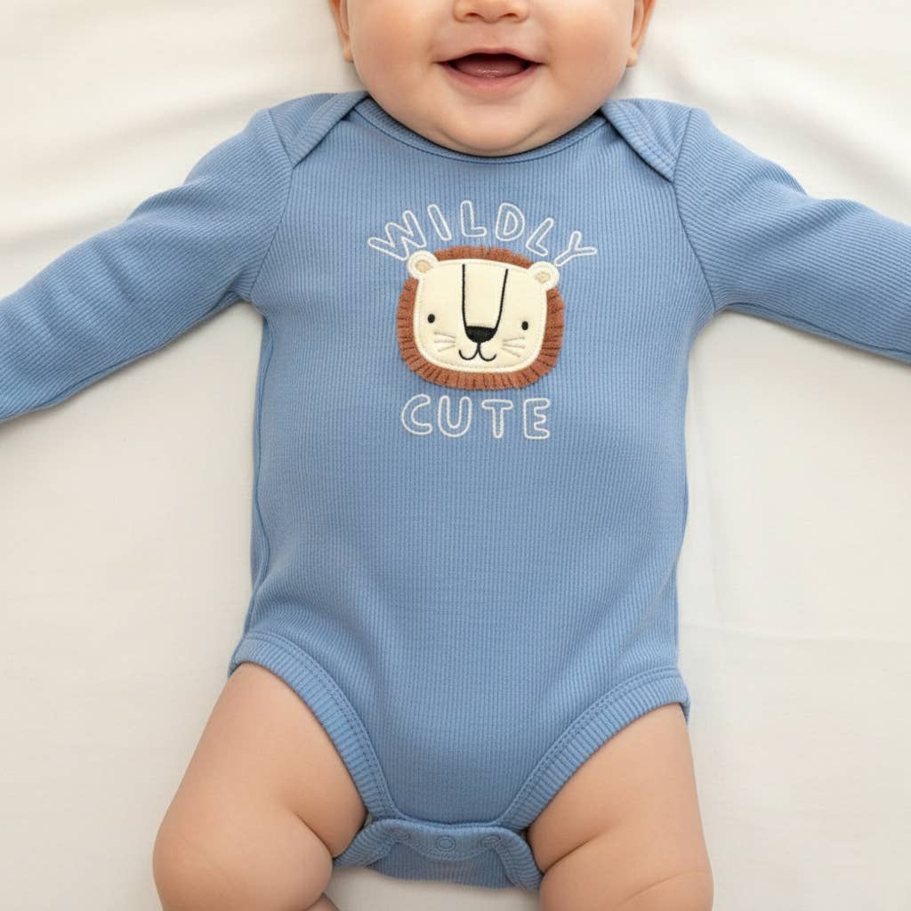 Baby 3pcs Chenille Applique Bodysuit Hat Pants Set