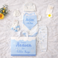 8 Pcs Hanging Baby Gift Set Bodysuit Leggings Bib Mitten Cap