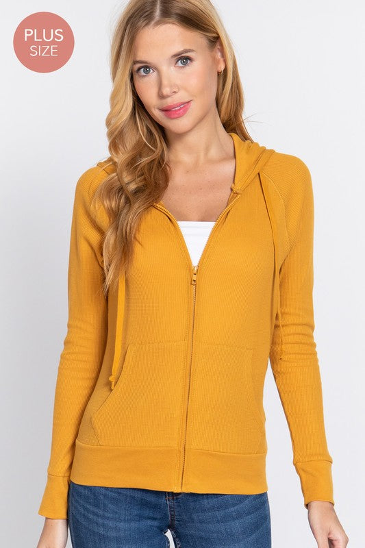 Active USA - Women's Thermal Hoodie Jacket [Plus Size] - J71758