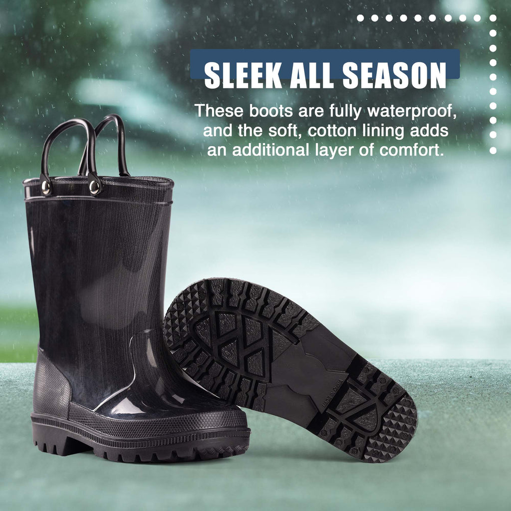 Norty Toddlers Little Big Kids Rain Boots - 41264 - Black