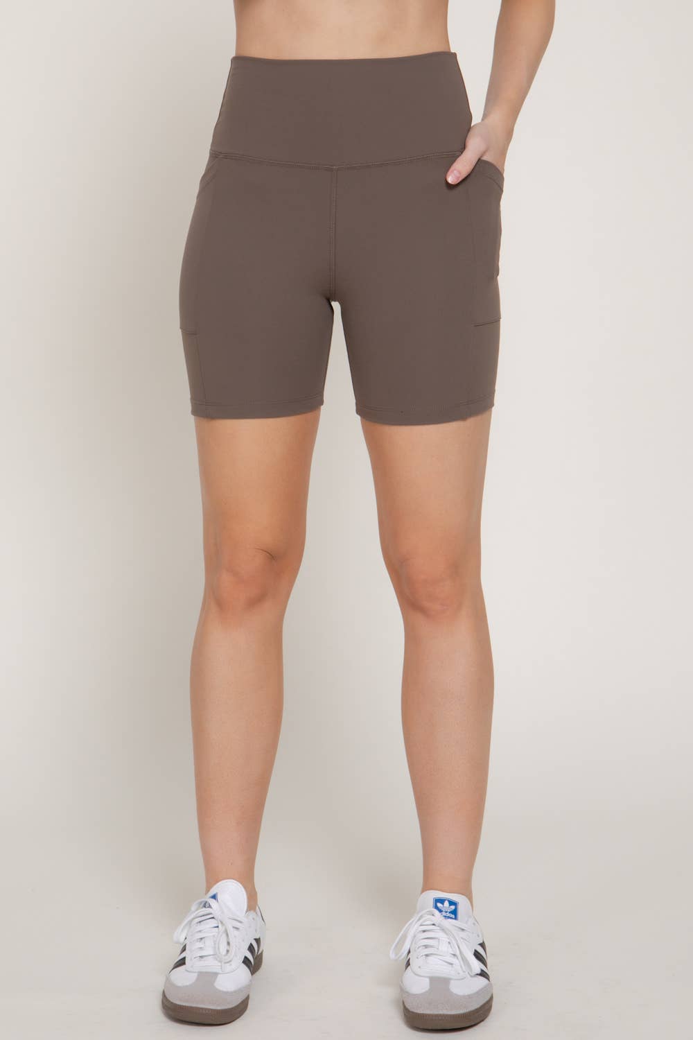 Active USA - Waist Band Workout Bike Short with Pocket - P14776