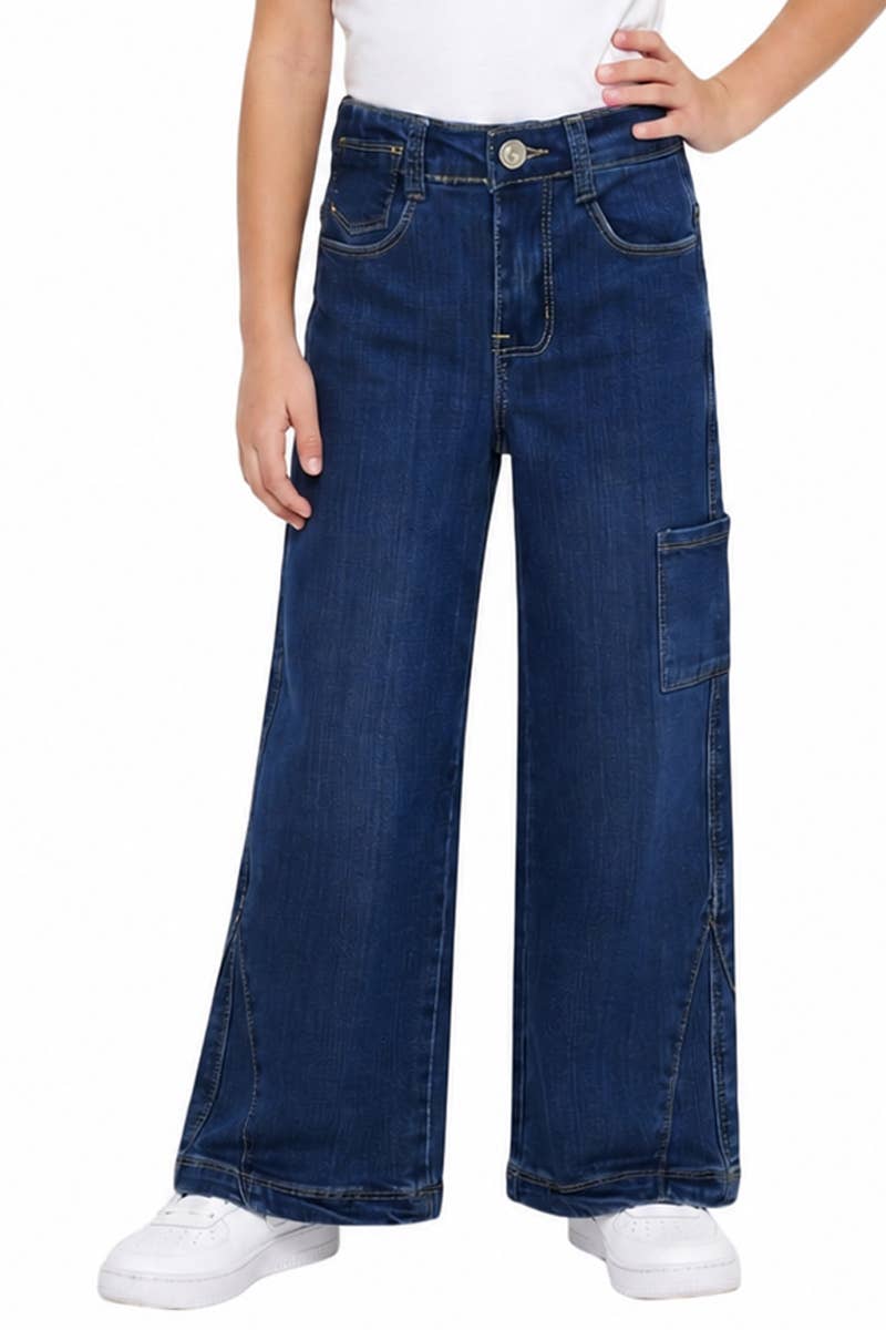 Girl's Relax Fit Jeans with Cell Pocket - GDP-24-89181B