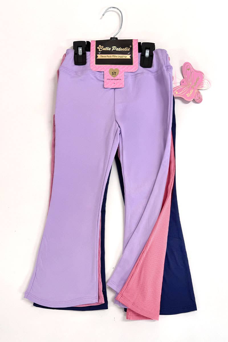 Girl 3pc Flare Legging Set - GLP-Y26-89513BB