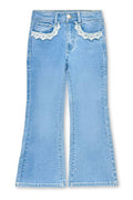 Girl's Flare Leg Denim Jean with Crochet 7-14 - GDP-M26-89477B