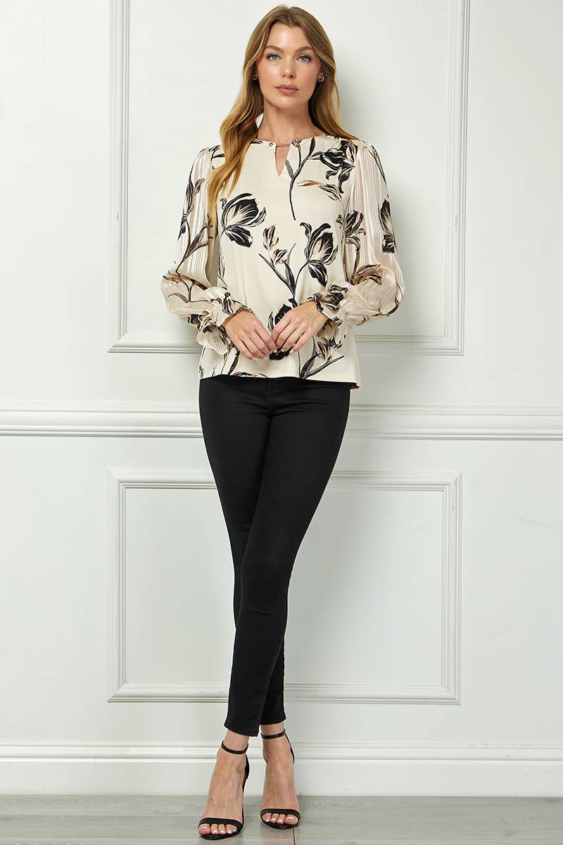 Colección Winslow - Blusa estampada Velora de manga larga para mujer - G538601M59