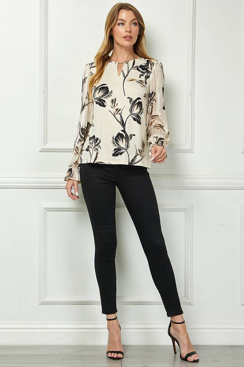 Colección Winslow - Blusa estampada Velora de manga larga para mujer - G538601M59