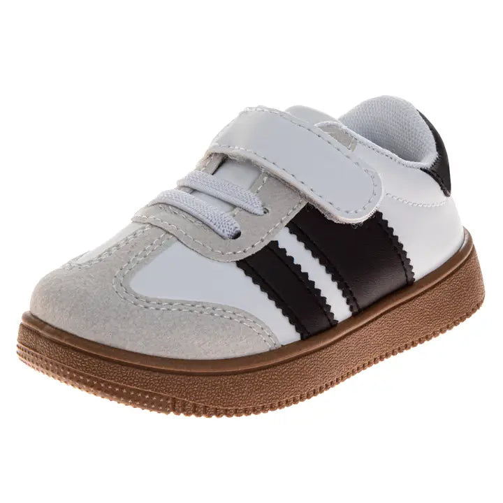 Josmo Retro Varsity White Black Sporty Sneakers - 96992H