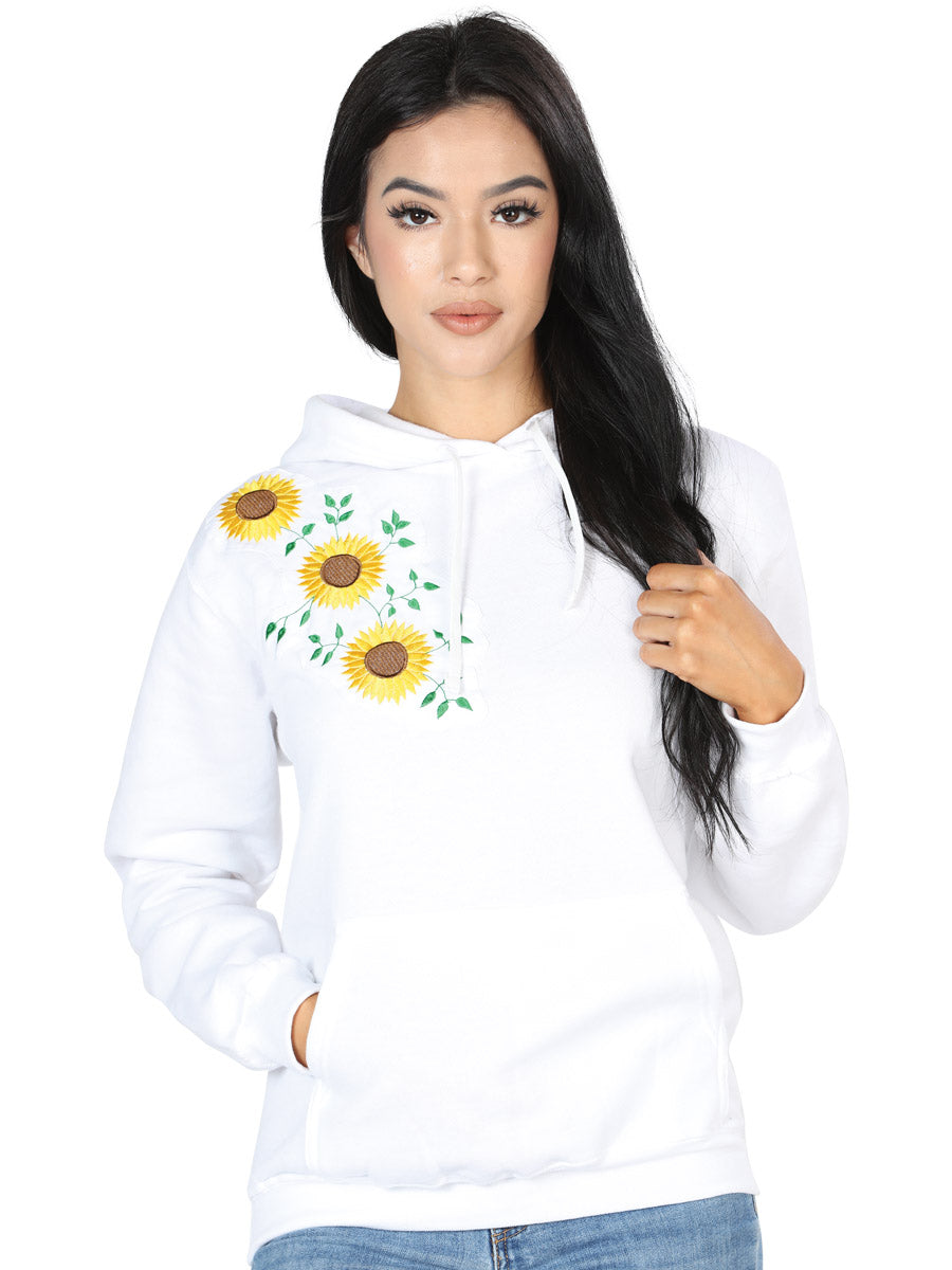 Sudadera Artesanal Bordada 100% Algodón Blanco 602824