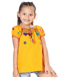 Blusa Artesanal Bordada 100% Algodón Amarillo 603593