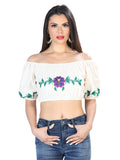 Blusa Artesanal Bordada 100% Algodón Beige 603891