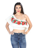 Blusa Artesanal Bordada 100% Algodón Beige 603896