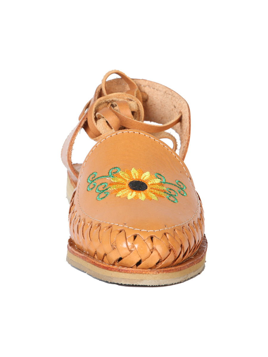 Sandalias Artesanales Mexicanas de Cuero Color Camel 603920