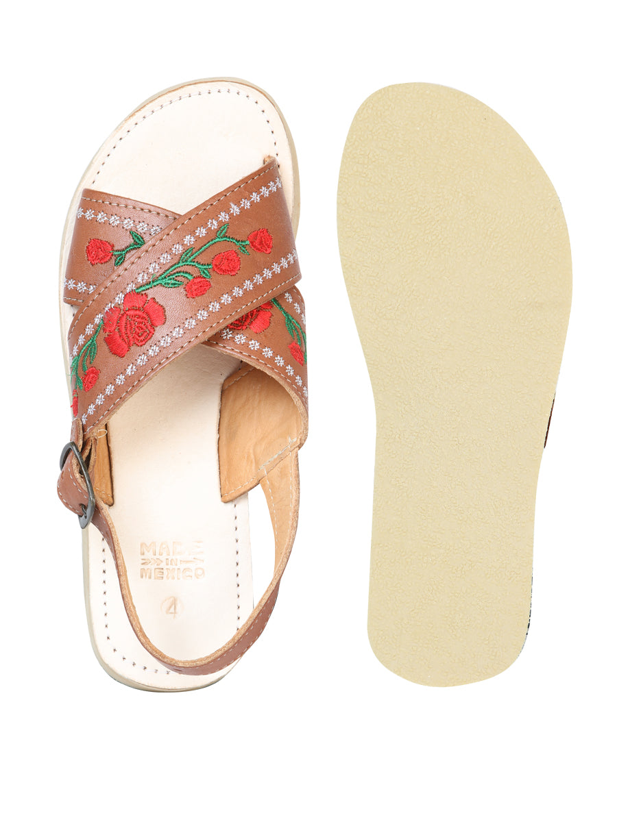Women's Mexican Artisanal Sandals Leather Tang 603927