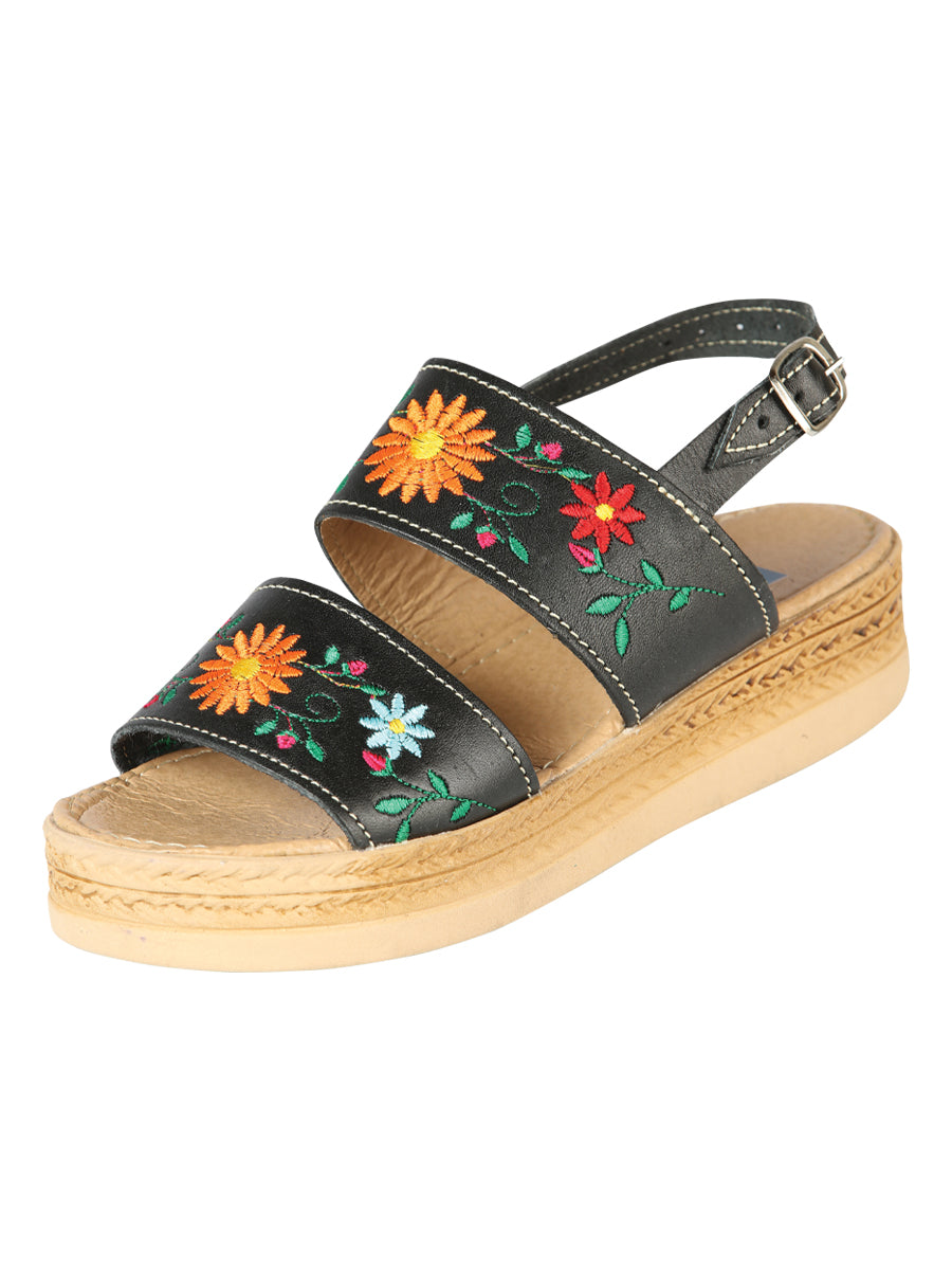 Women's Mexica Artisanal Sandals Leather Black 603953