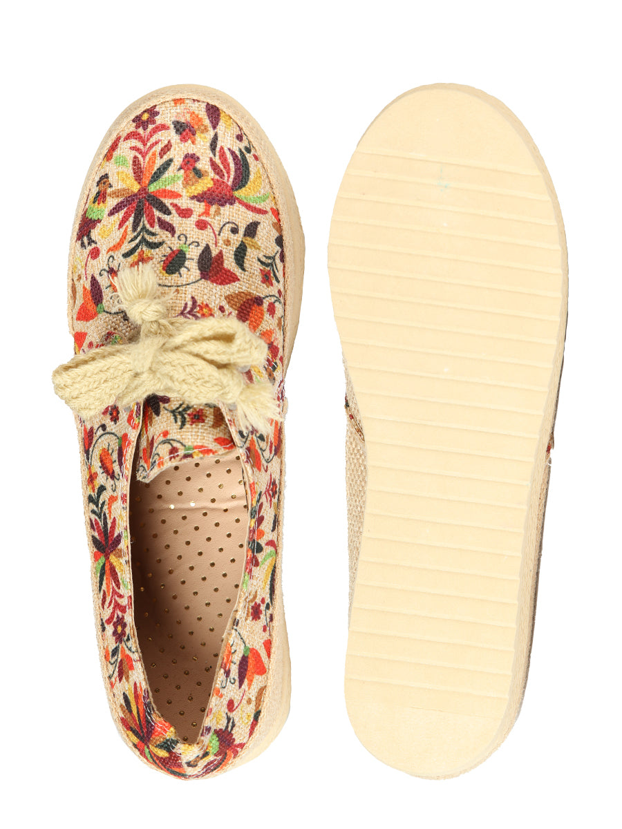 Women's Mexican Artisanal Yute Tennis 50% Cotton, 50% Polyester  Multicolor 603959