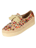Women's Mexican Artisanal Yute Tennis 50% Cotton, 50% Polyester  Multicolor 603959