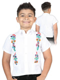 Boys Artisanal Embroidered Shirt 100% Cotton White 603981