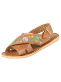 Women's Mexican Artisanal Sandals Leather Walnut 604018