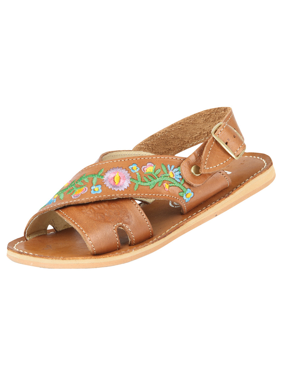 Women's Mexican Artisanal Sandals Leather Walnut 604018