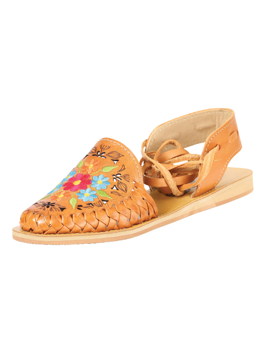 Women's Mexican Artisanal Sandals Leather Honey 604020