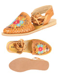 Women's Mexican Artisanal Sandals Leather Honey 604020