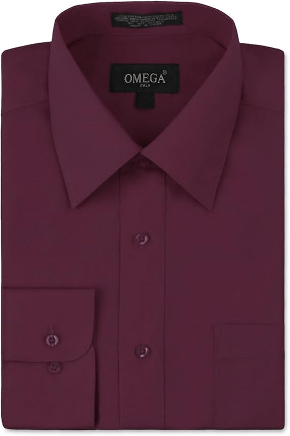 Men's  OMEGA ITALY Long Sleeve Dress Shirts (S-L) RN153145