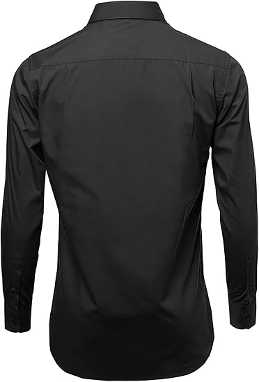 OMEGA ITALY - Camisas de vestir de manga larga para hombre (XL-3XL) RN153145