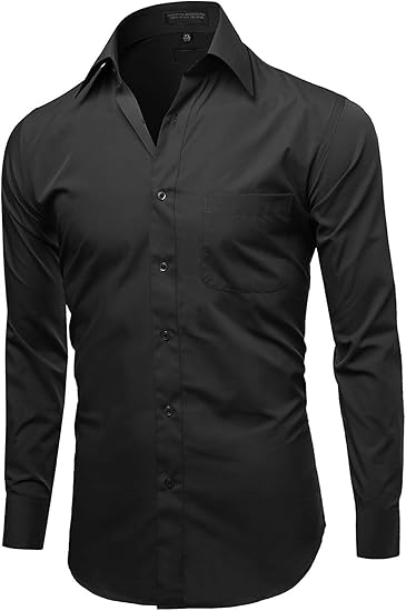 Men's  OMEGA ITALY Long Sleeve Dress Shirts (S-L) RN153145