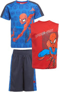 Marvel Avengers Boys Superhero Short Sleeve T-Shirt, Tank Top and Mesh Shorts Set - MSH019ALAZ