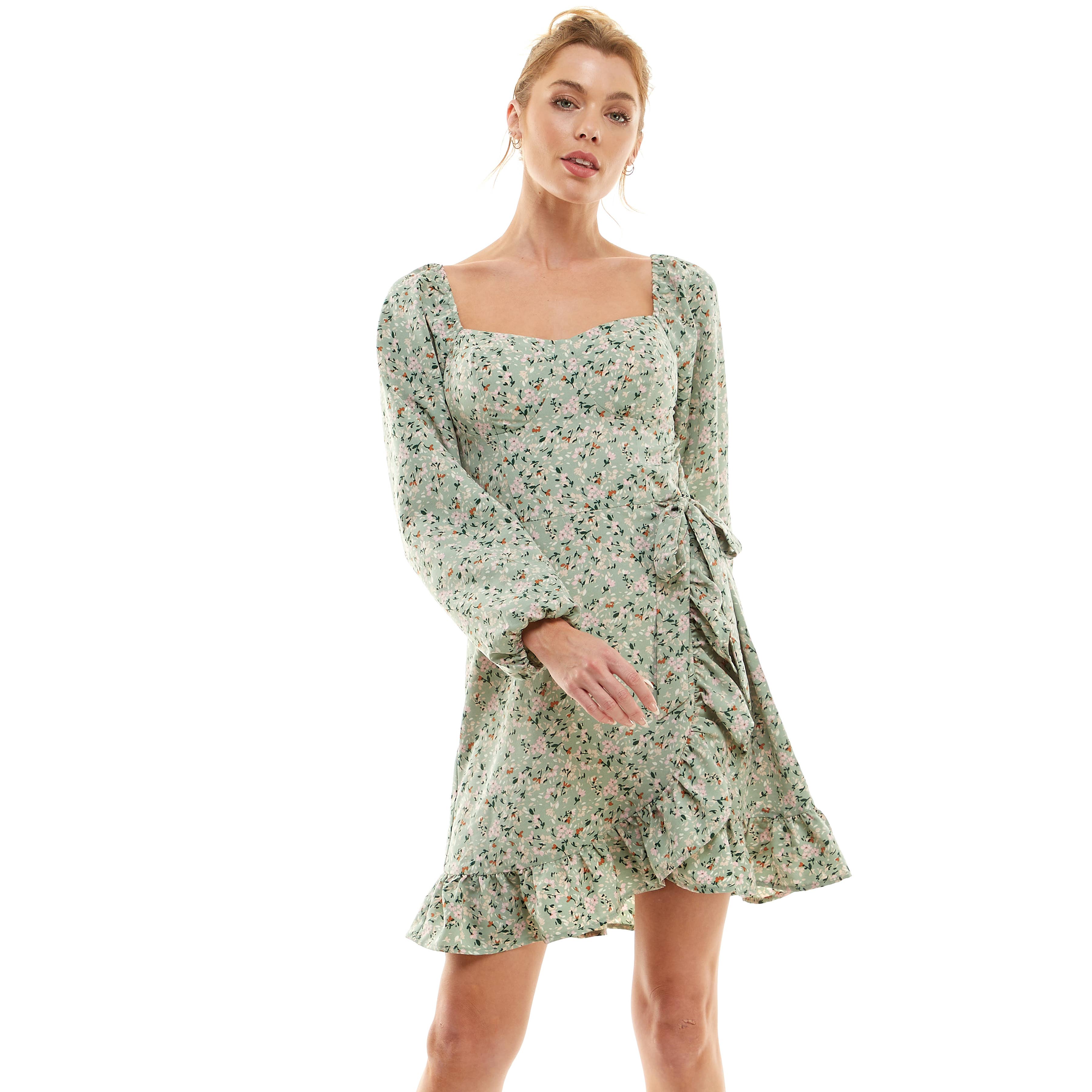 Colección Winslow - Vestido cruzado con corsé Wildflower Whisper para mujer - A468254B72